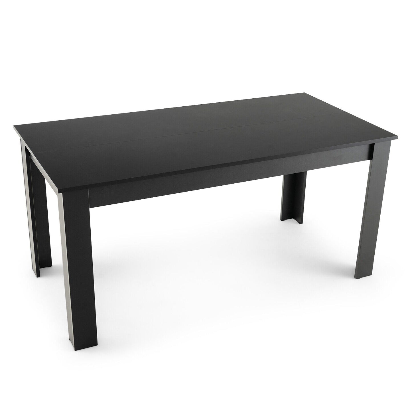 Giantex 160 CM Rectangular Expandable Dining Table with Sturdy Legs Black