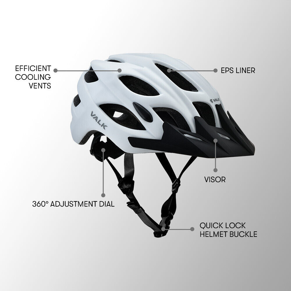 VALK Mountain Bike Helmet Large 58-61cm Bicycle MTB Cycling