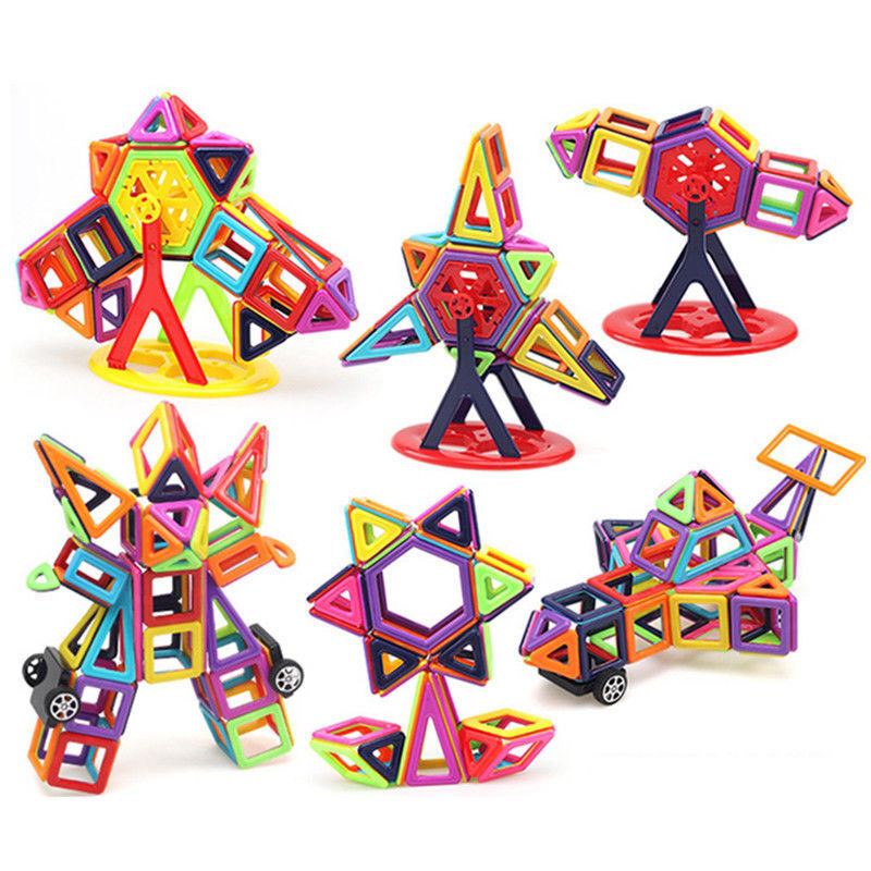113 Piece Kids Magnetic Blocks Building Toys Children Mini Magnet Tiles Kits