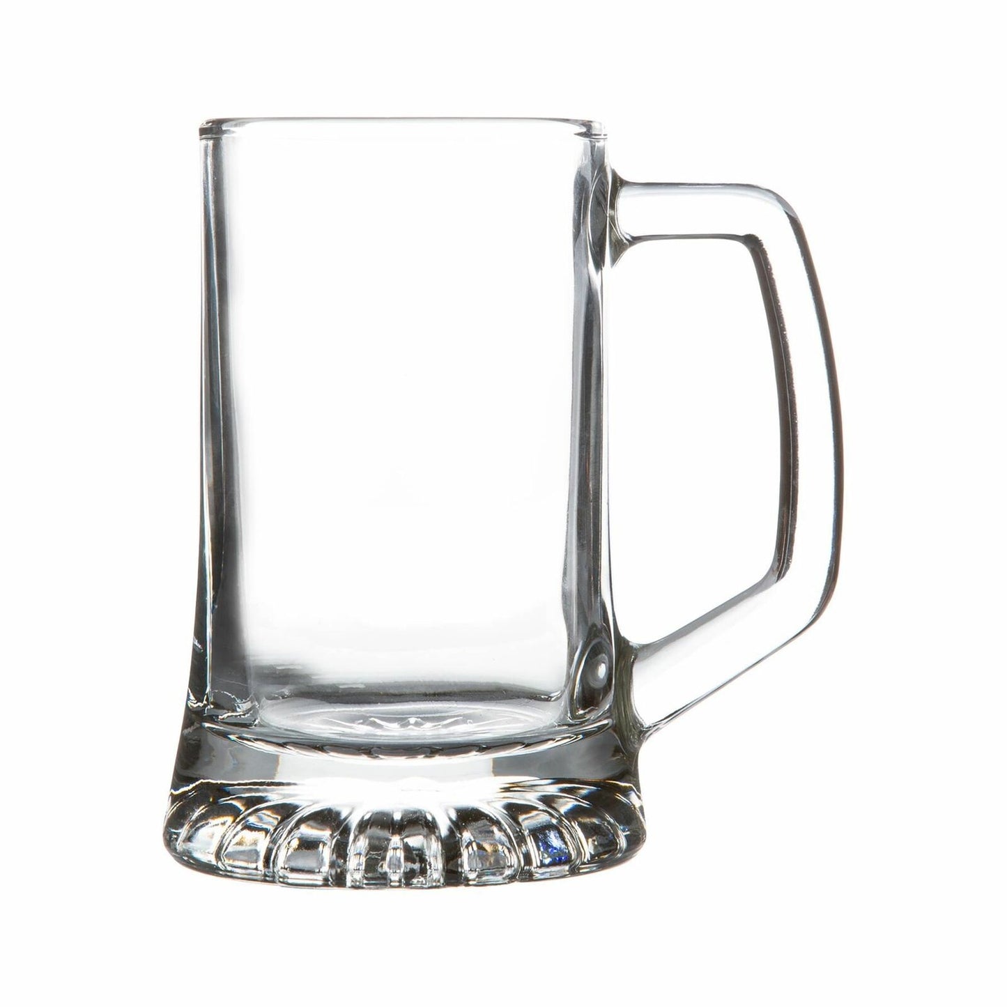 6x Stern Glass Beer Mugs Classic German Style Pale Ale Stein Tankard 270ml Clear