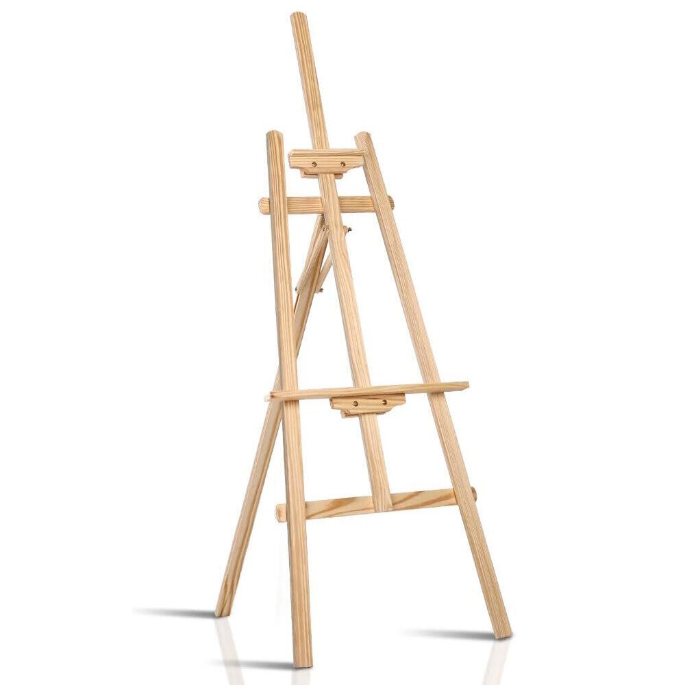 Gominimo 150cm Pine Wood Adjustable Lightweight Foldable Easel (White Oak)