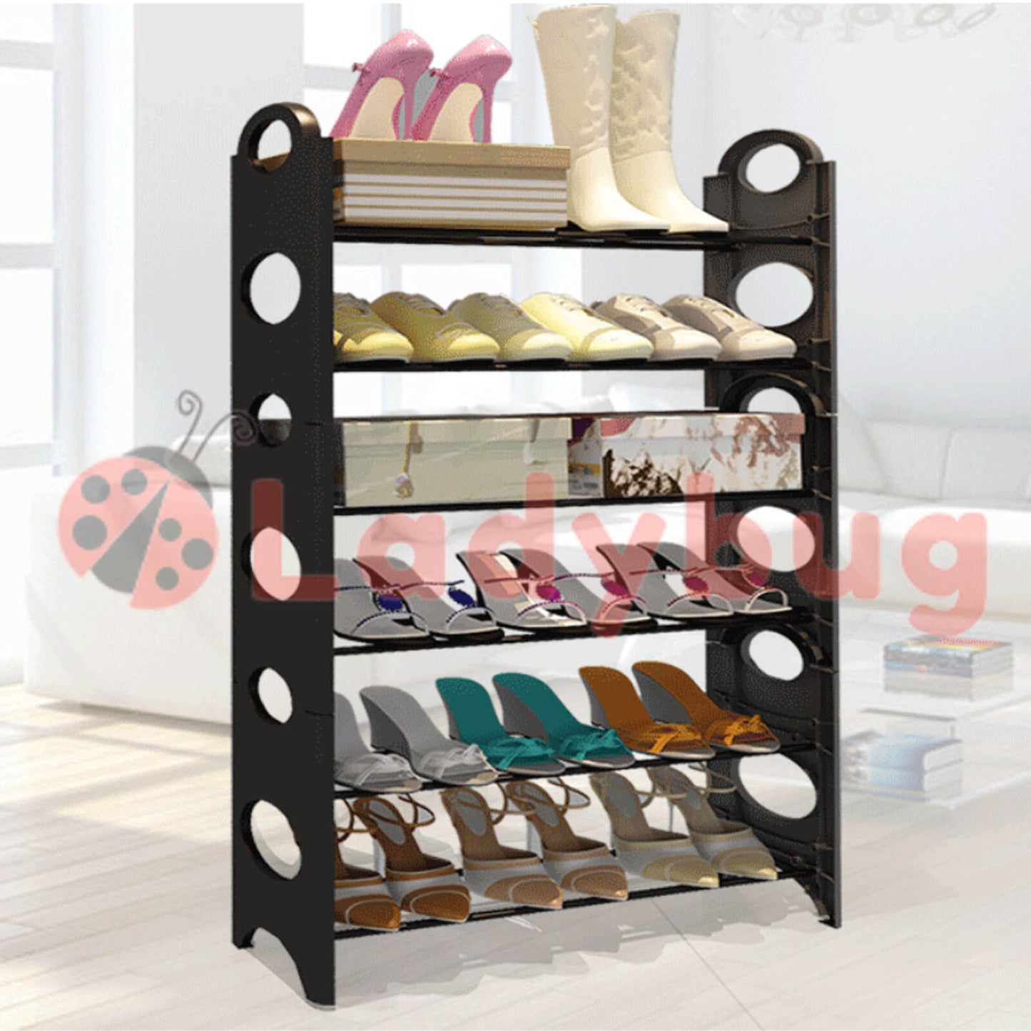 10 Tiers Shoe Rack 30 Pairs Stackable Storage Holder Organiser for Shoes