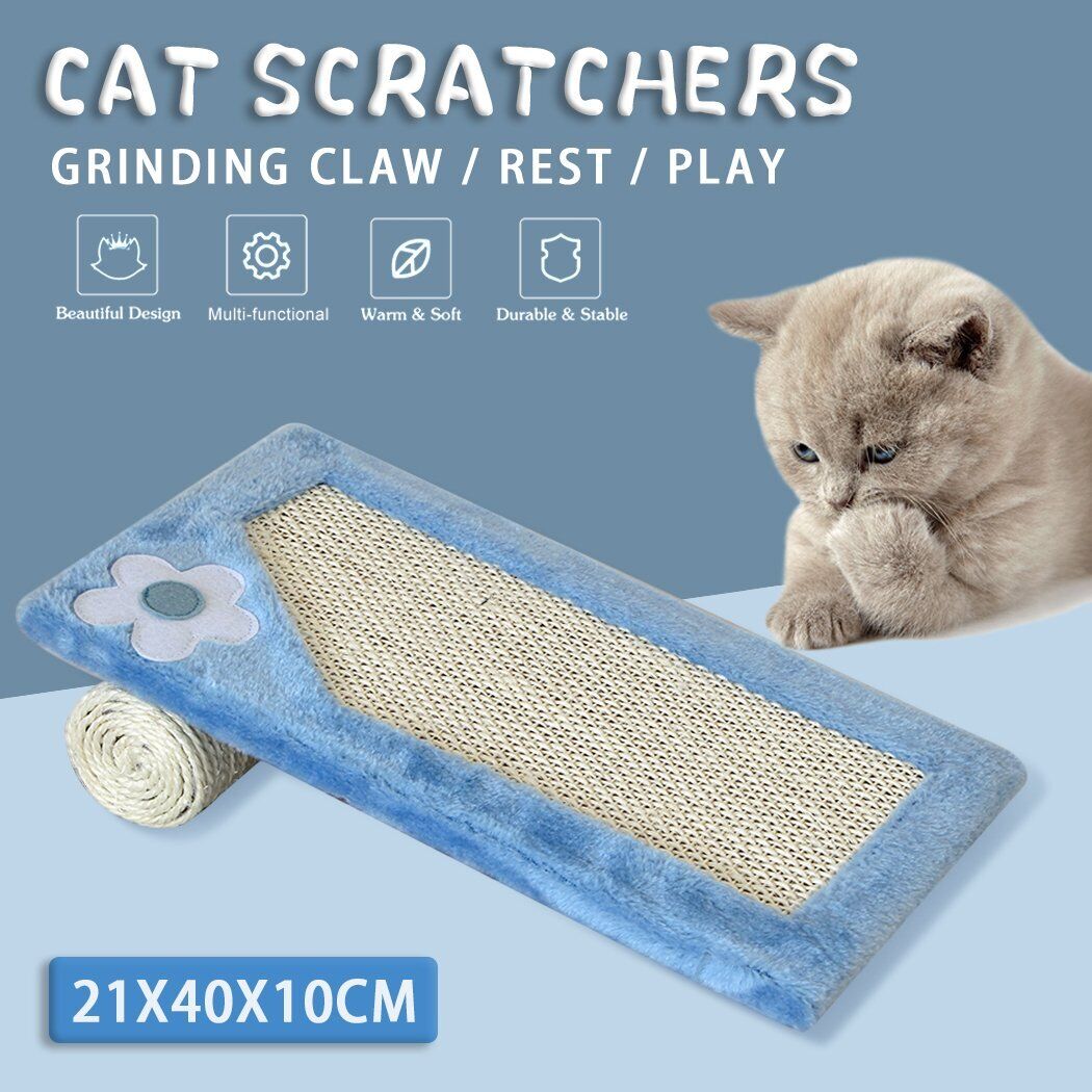 Cat Kitten Scratching Board Sisal Hemp Scratcher Post Pad Furniture Mat Toy