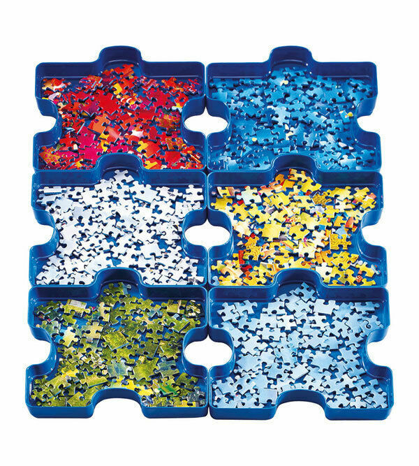 6x Jigsaw Puzzle Sort Tray Stackable Trays Organiser Sorter For Kids Toys