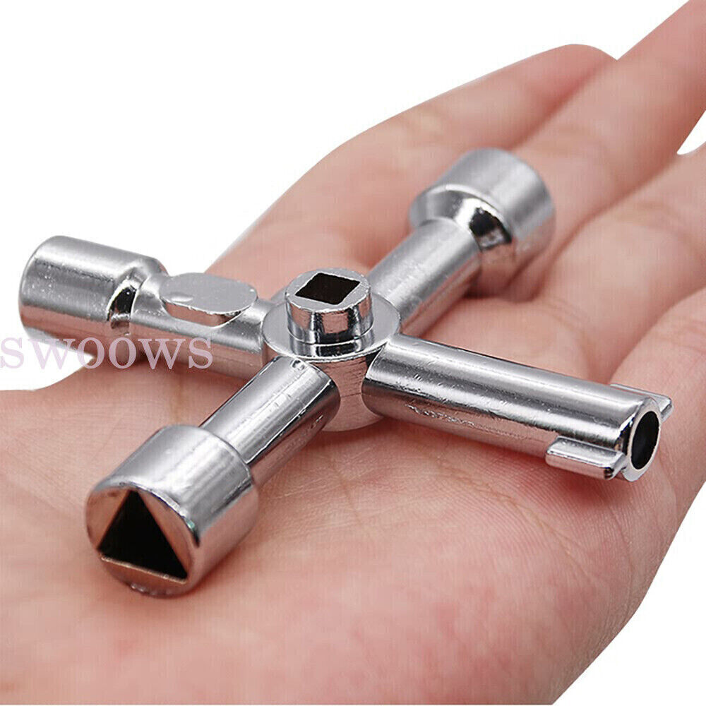 Universal Cross Train Electrical Cabinet Elevator Key Alloy Triangle Square Tool