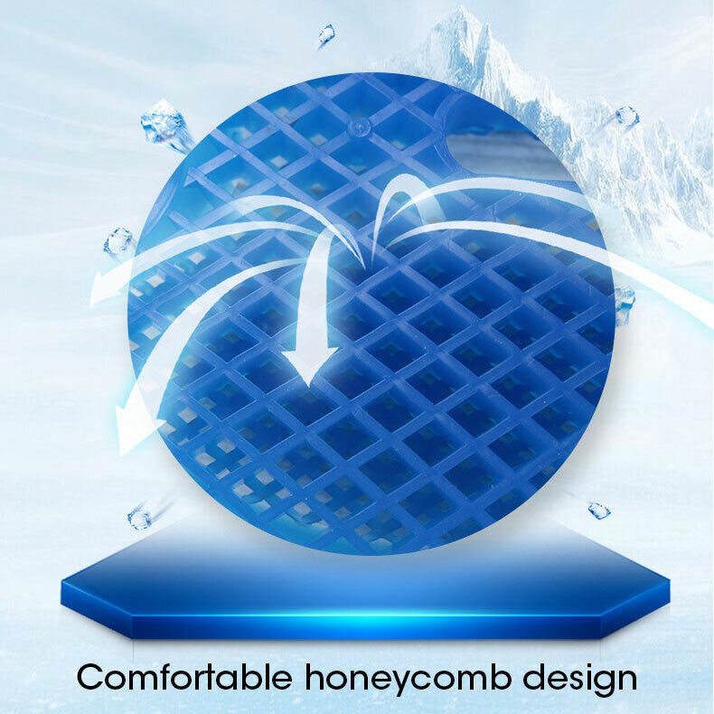 Bike Seat Cover Comfort Cool Honeycomb Gel Cycling Bicycle Saddle Cushion Pad