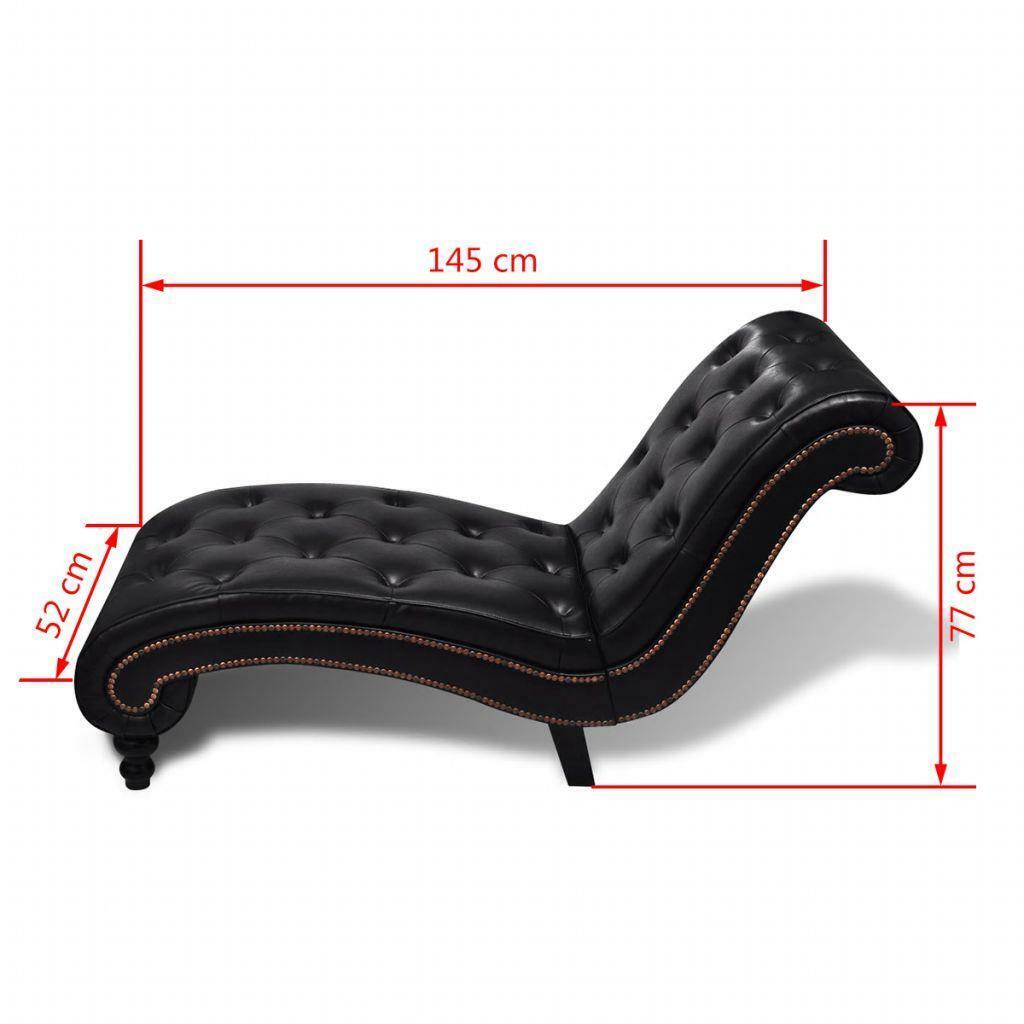 Elegant Quality Chaise Lounge Couch Seat Chair Furniture Button Tufted - Brown