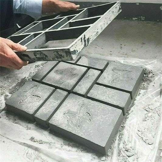 10Grids Garden Paving Brick Patio Concrete Slabs Maker Path Driveway Stone Mould