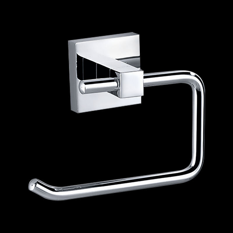 Bathroom Square Toilet Paper Roll Holder Wall Mounted Brass Chrome