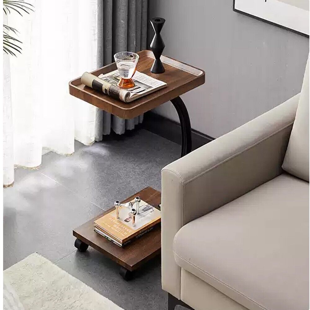 Airs Coffee Side Table Laptop Desk Bedside Sofa Tea End Tables Wooden Metal