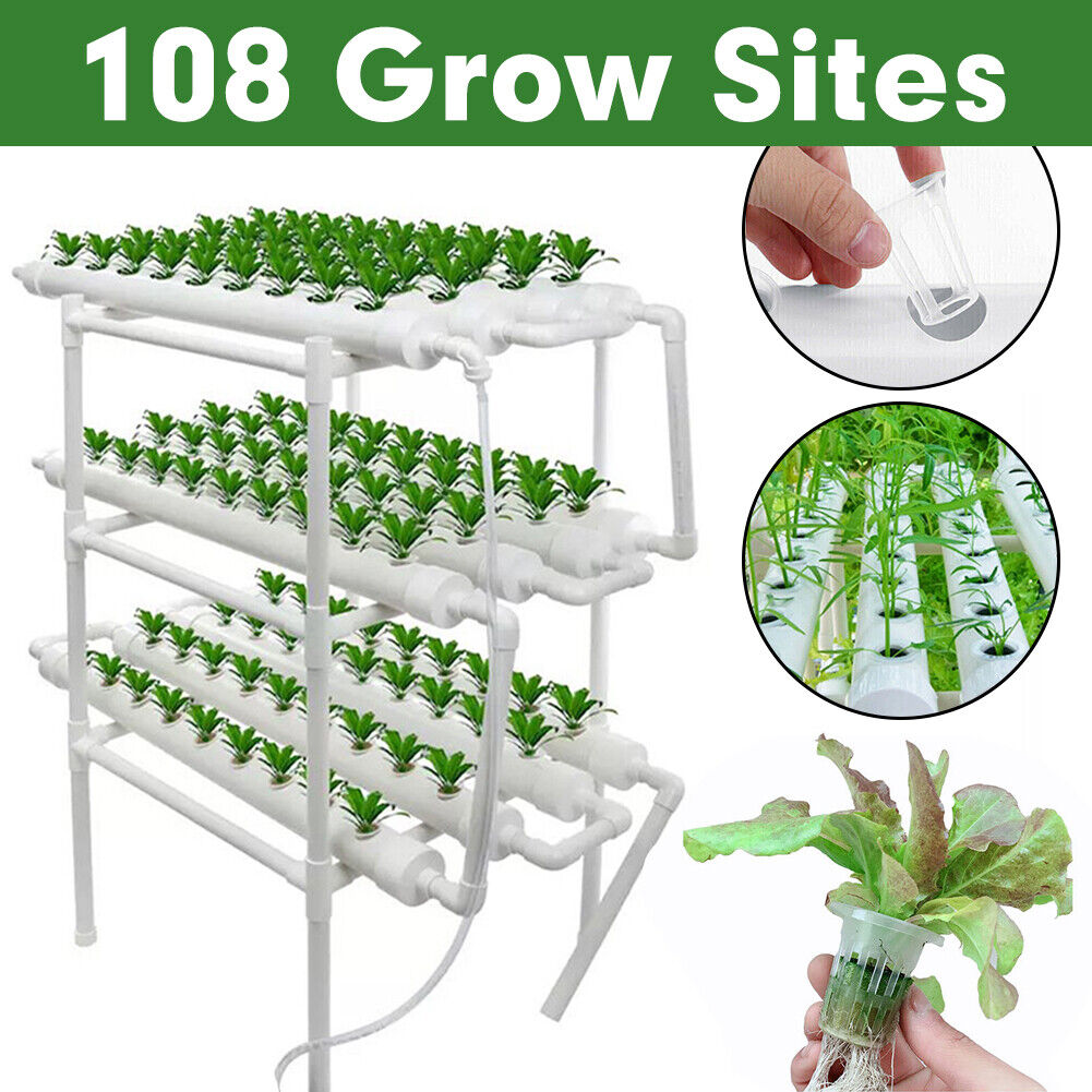 108 Plant Sites Hydroponic Grow Tool Kit Vegetable Garden Hydroponic Grow System