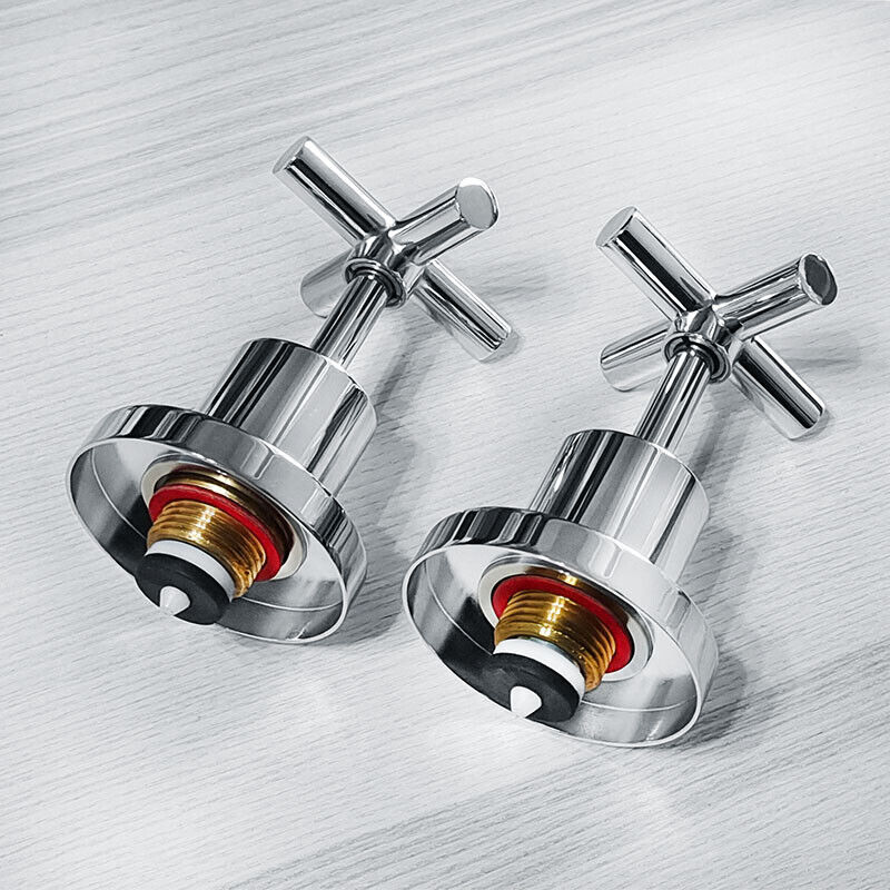 Tigris Wall Top Assemblies Tap Set Shower Bath Sink Brass Chrome Full Turn