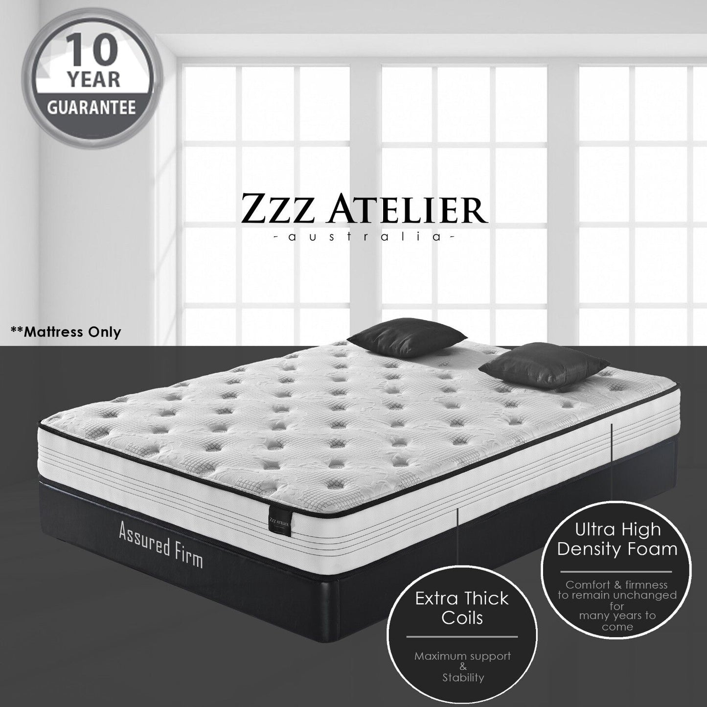 KING Mattress - Super Firm Mattress w/ Extra Firm Pocket Spring + Ultra HD Foam