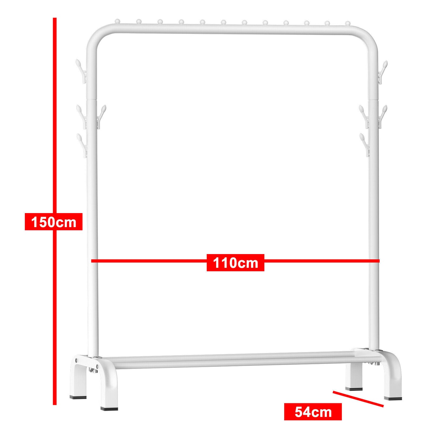 Heavy Duty Clothes Rail Rack Hanging Garment Display Shoe Storage Stand Shelf