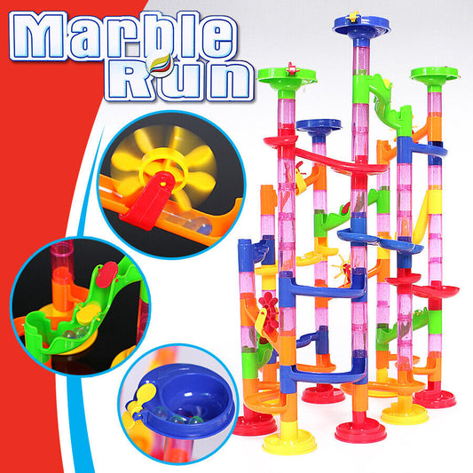 105Pcs Marble Run Race Construction Maze Ball Track DIY Building Block Kids Toy