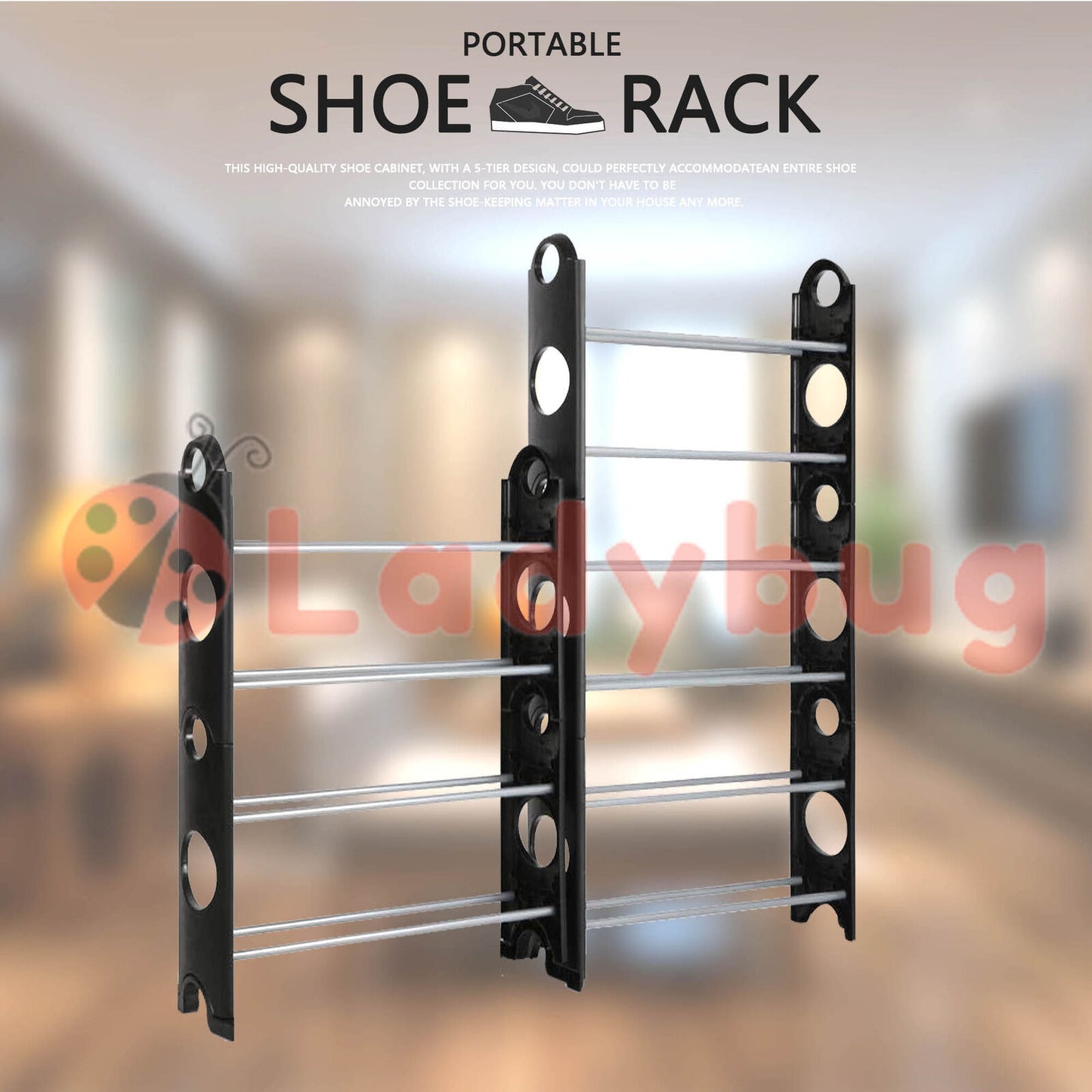 10 Tiers Shoe Rack 30 Pairs Stackable Storage Holder Organiser for Shoes