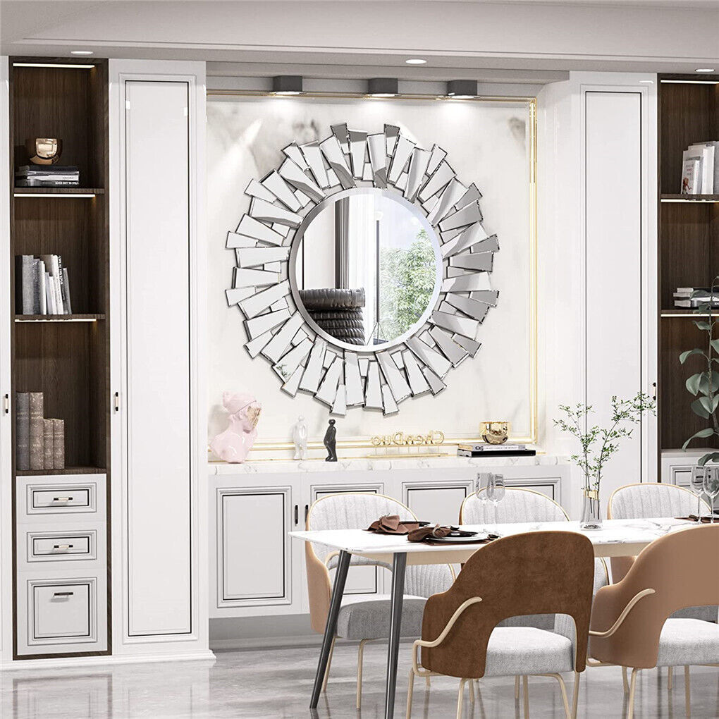 Round Wall Mirror for Living Room Large Elegant Mirror Wall Decorative Mirror