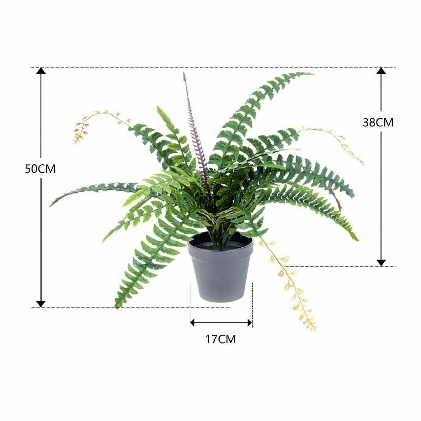 Artificial Fern Plant Potted 50cm Fake Foliage Floral Indoor Home/ Office Decor