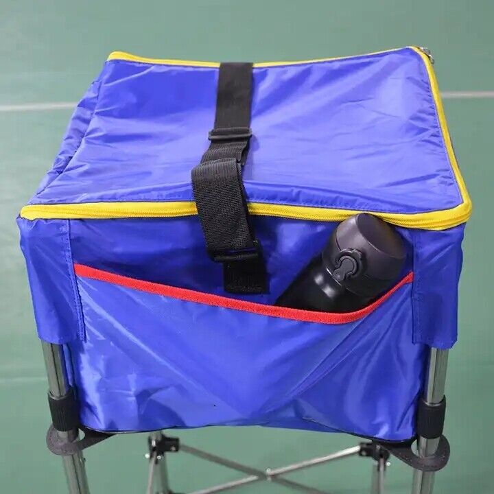 Tennis Ball Cart Trolley Storage Bag Coaches Basket With Wheels