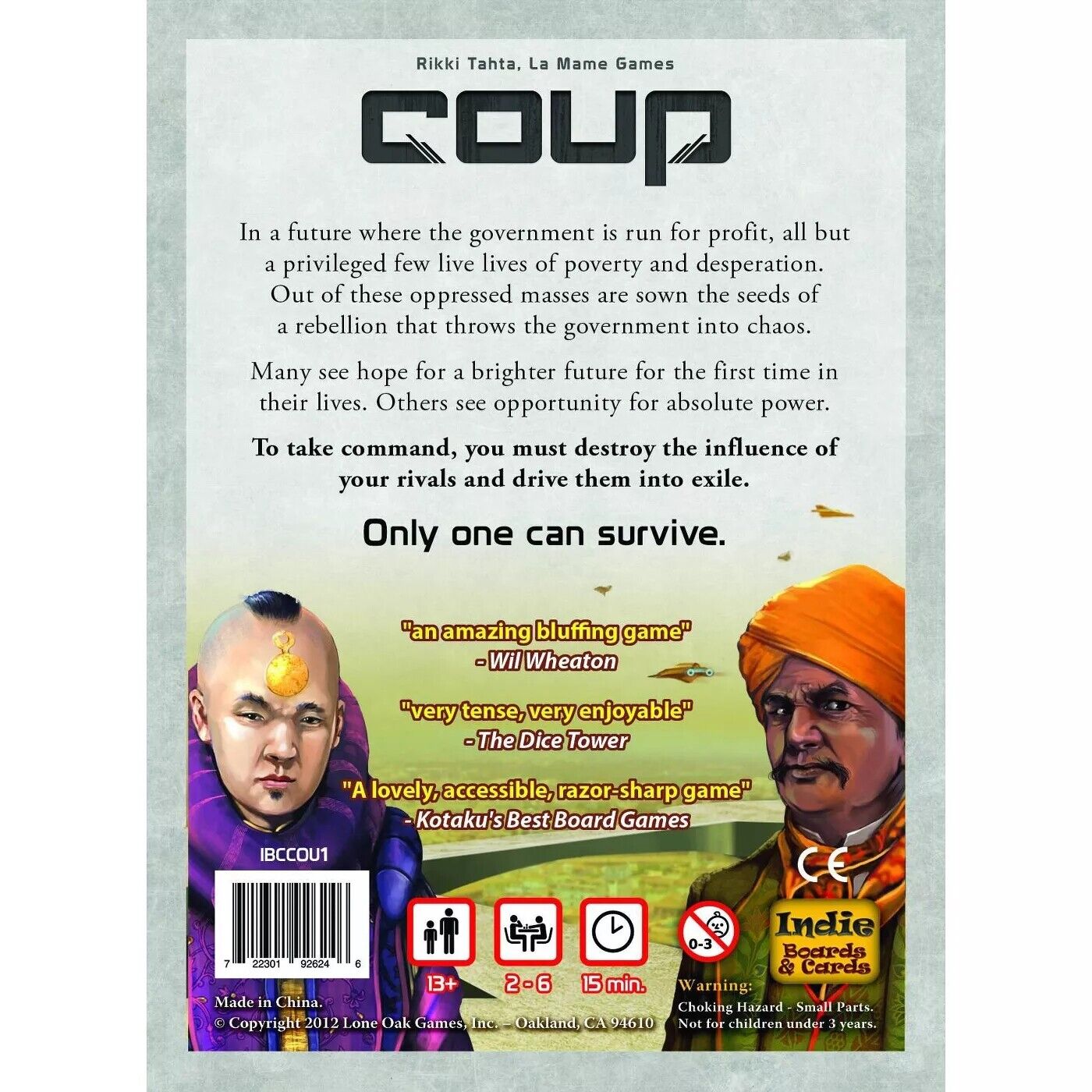 Indie Boards and Cards Coup (The Dystopian Universe)