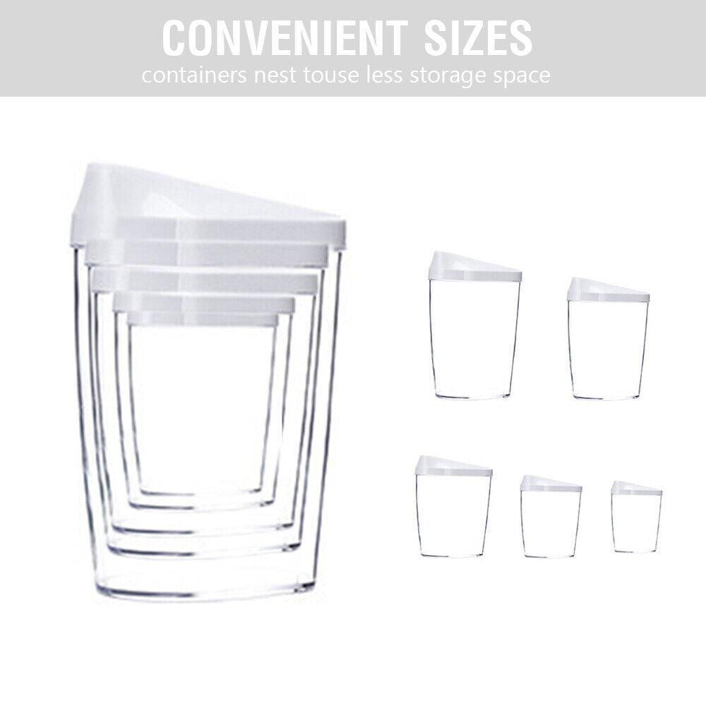 10pcs Airtight Food Storage Containers Kitchen Dry Food Pantry Organisation Set