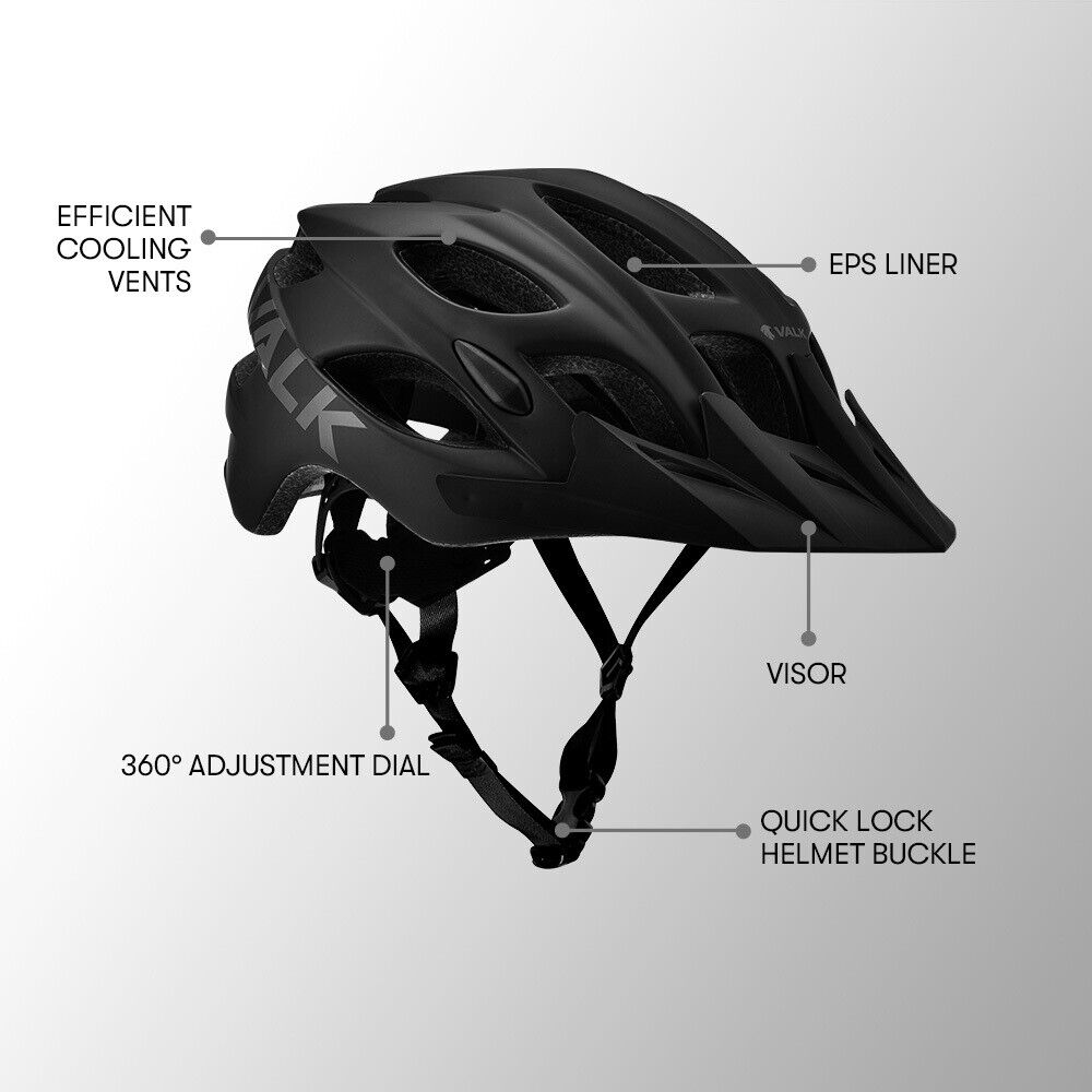 VALK Mountain Bike Helmet Medium 56-58cm Bicycle MTB Cycling