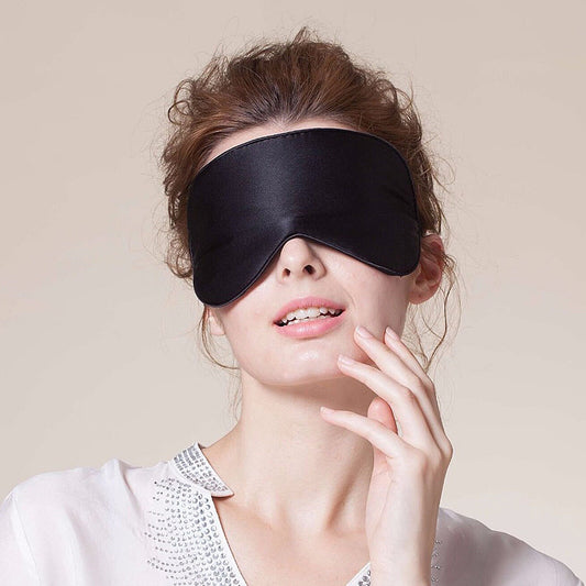 100% Pure Silk Sleeping Sleep Soft Eye Mask Blindfold Lights Out Travel Relax