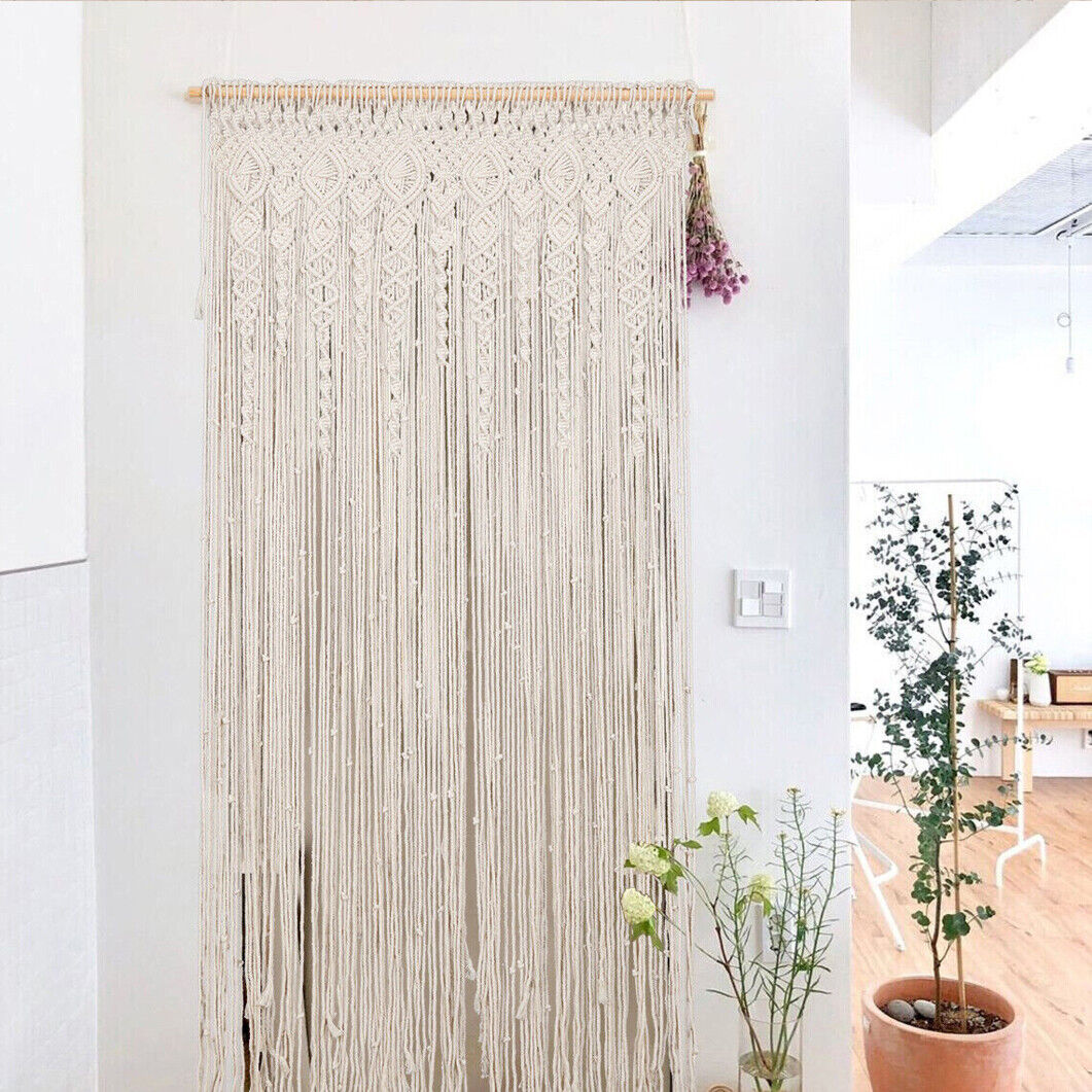 Handmade Woven Macrame Door Curtain String Window for Home Wedding Wall Hanging