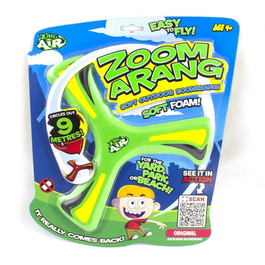 ZING Outdoor Sports Classics Backyard Zoomarang Boomerang GREEN