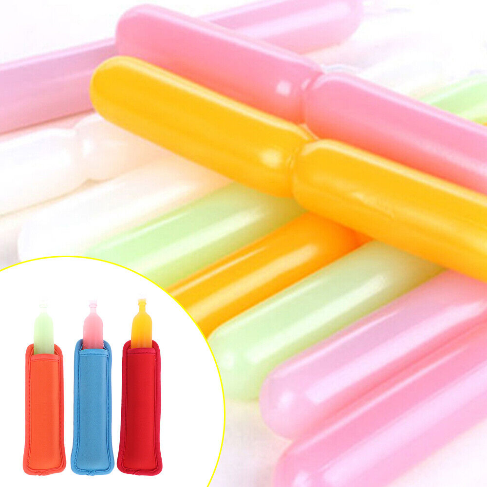 10PCS Colorful Ice Sleeves Freezer Reusable Summer Icy Block Lolly Cream Holder