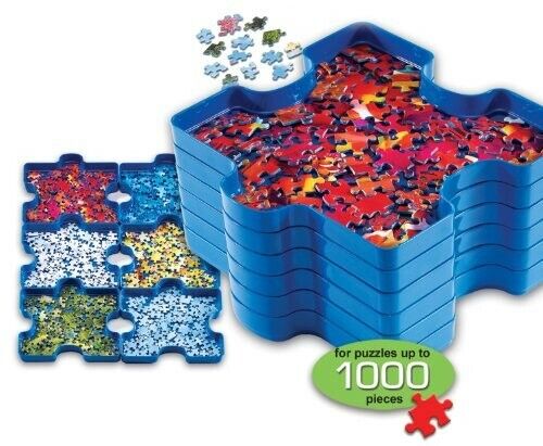 6x Jigsaw Puzzle Sort Tray Stackable Trays Organiser Sorter For Kids Toys