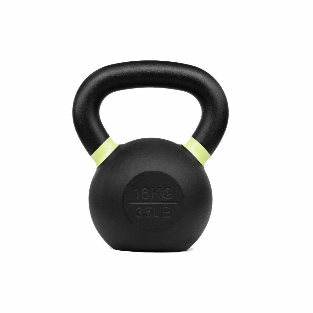 Verpeak 16kg Cast Iron Kettlebell Weight Fitness Exercise Strength Yellow