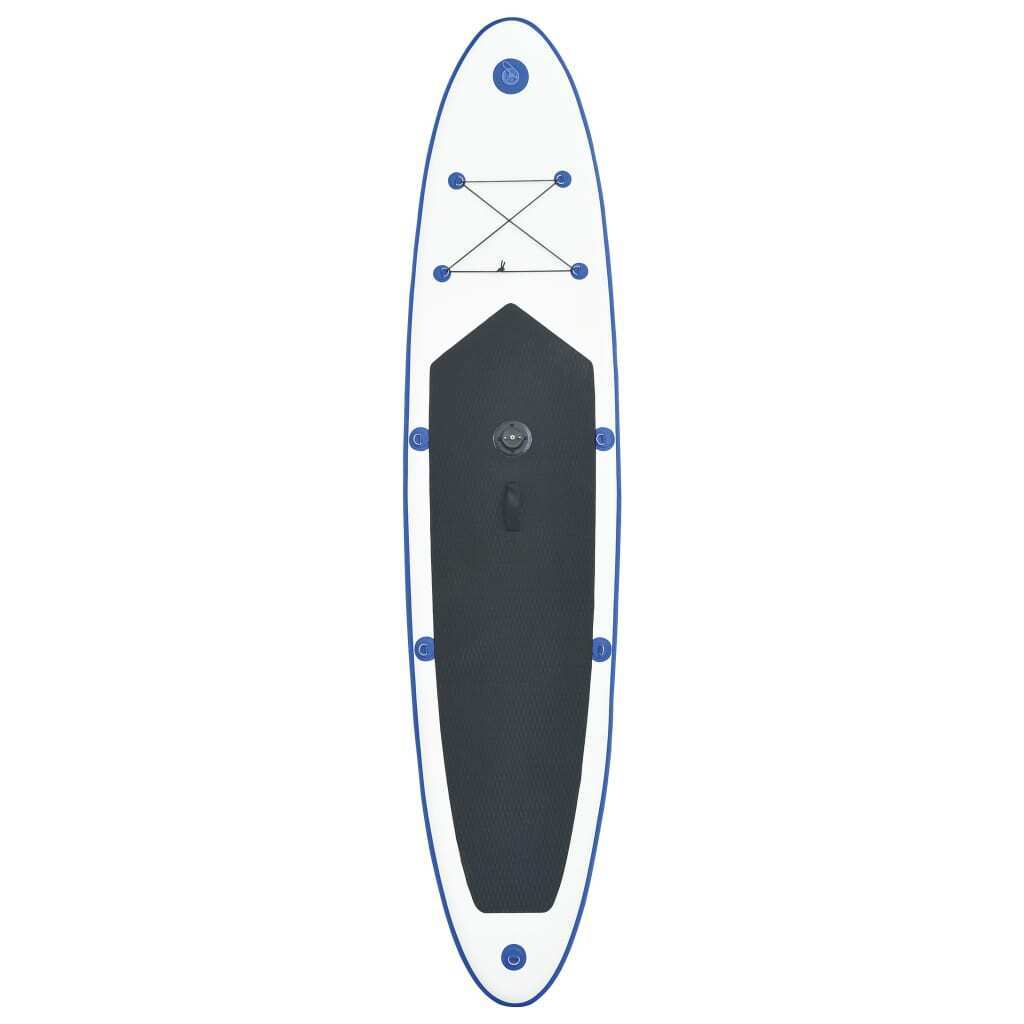 Inflatable Stand Up Paddleboard with Sail Set Blue and White