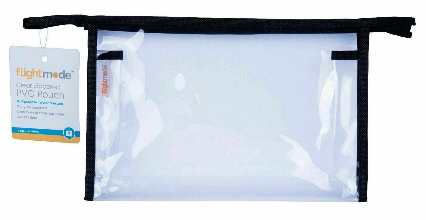 Zipped Pouch Kit Transparent Clear Waterproof PVC Travel Cosmetic Bag Storage