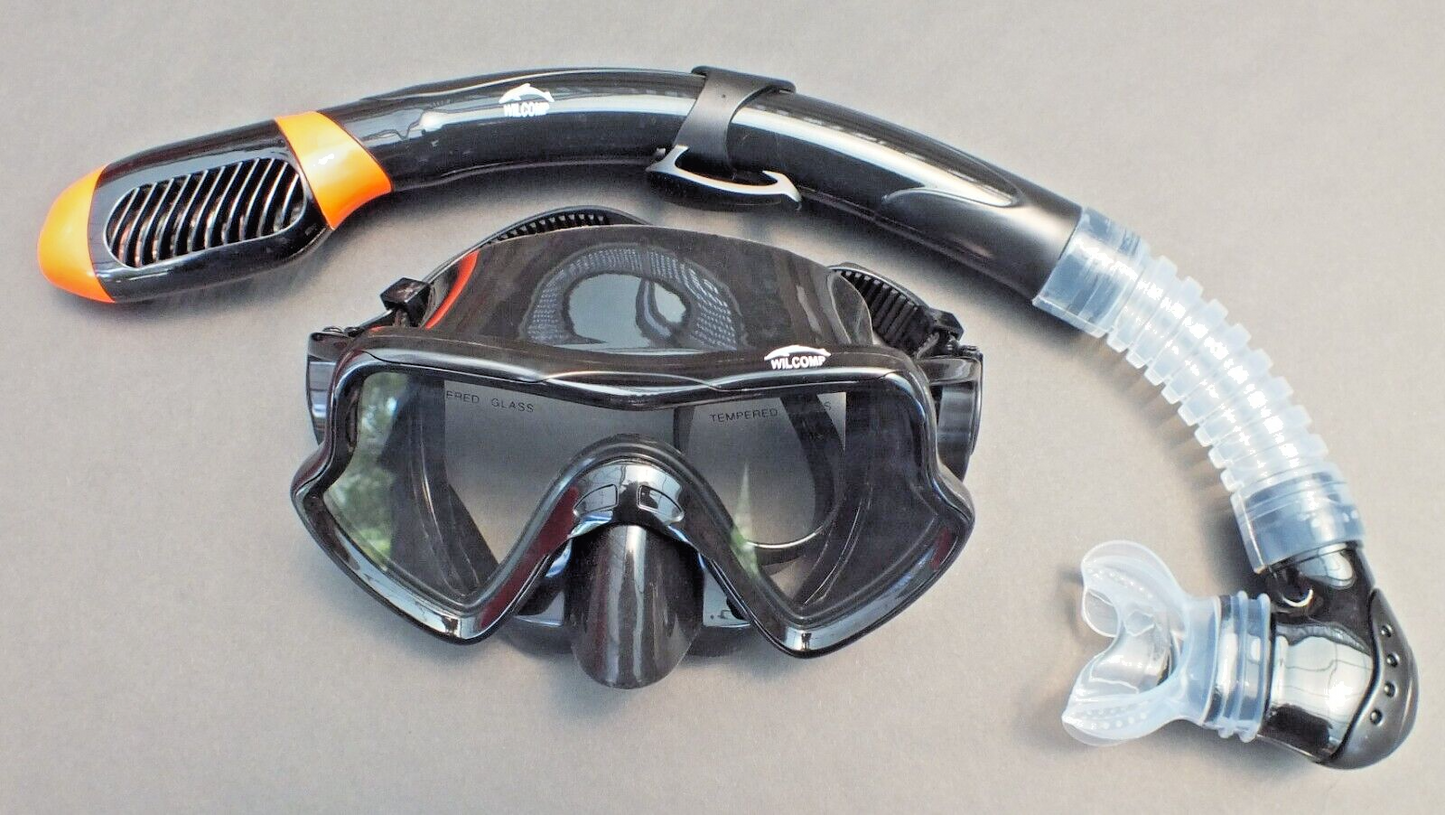 Professional Snorkeling/Diving Liquid Silicone Set WIL-DS-14O mask and snorkel