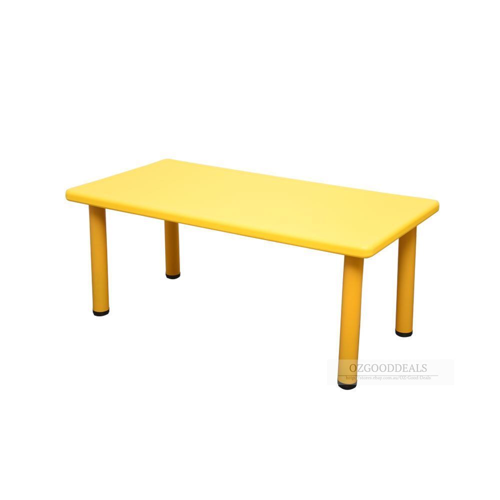 Large Kids Toddler Children Playing Party Study Table Desk Yellow 120x60cm