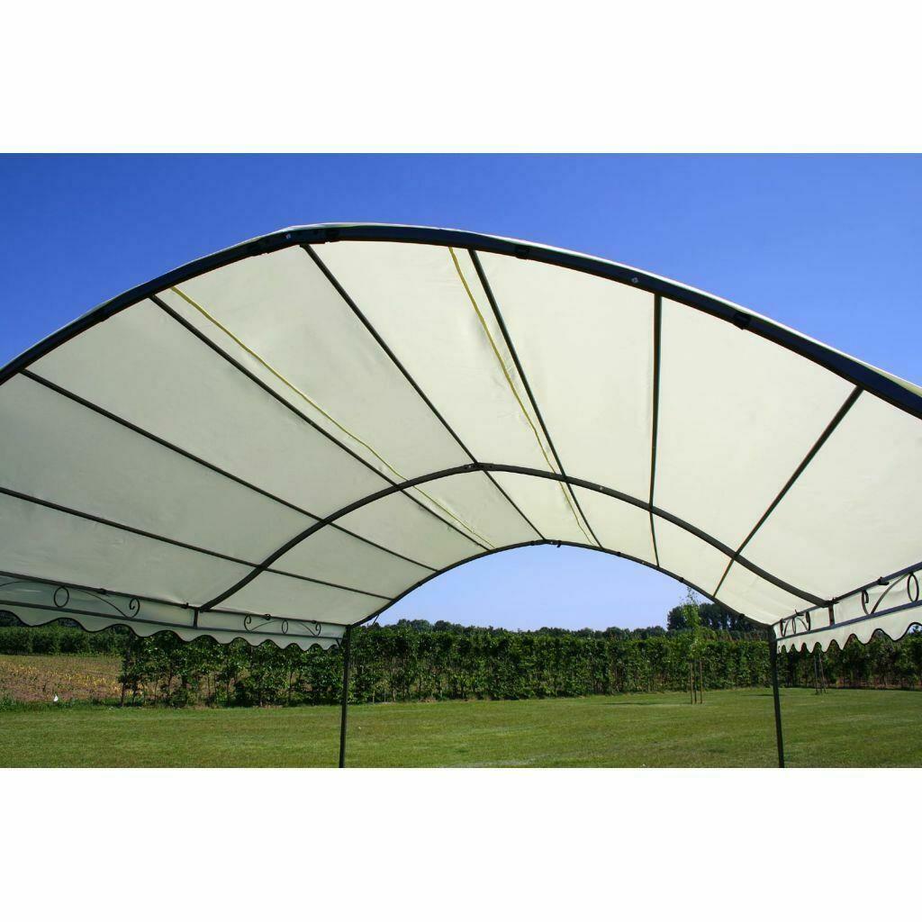 Fabric Outdoor Carport Backyard Shelter Shade Canopy Gazebo - Cream White