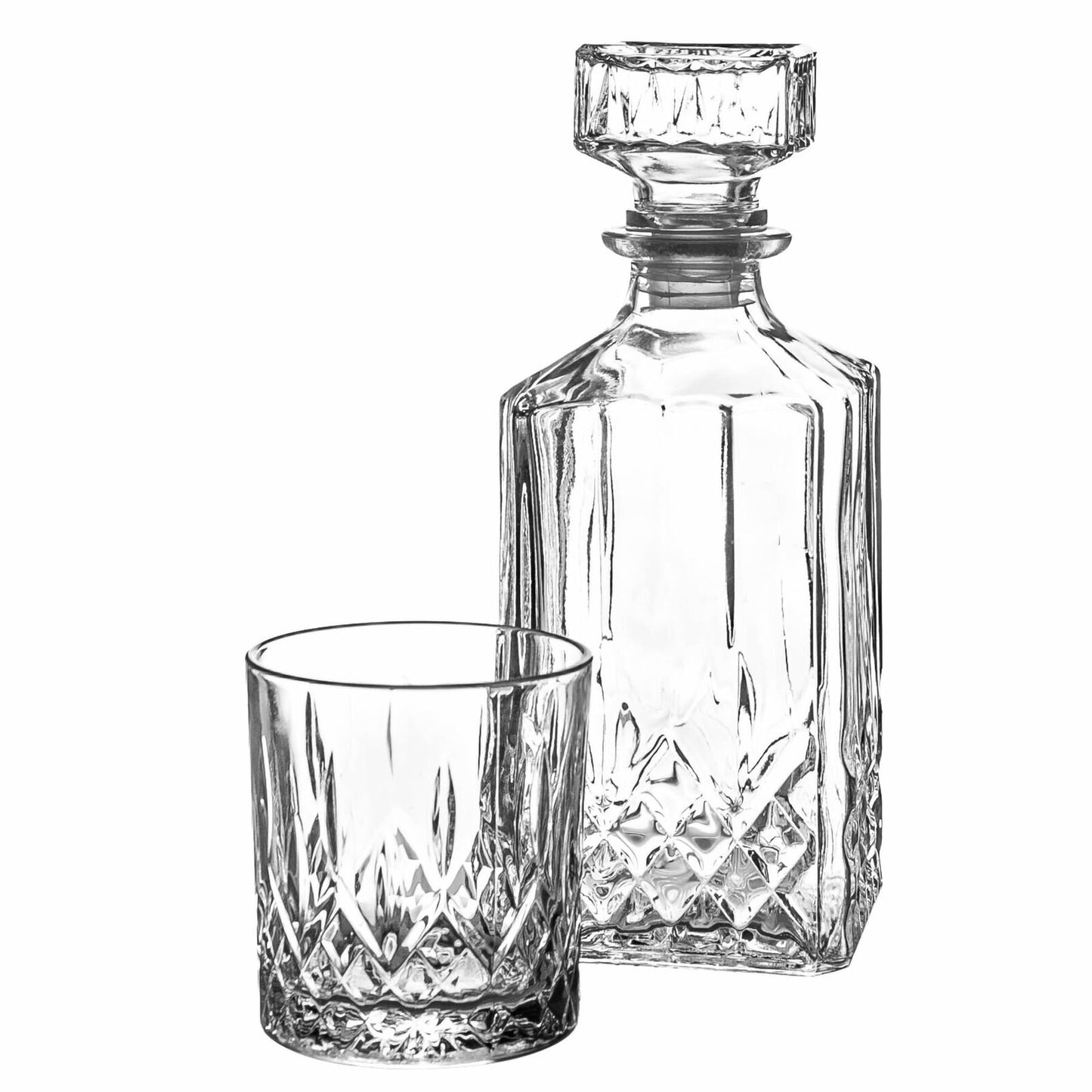 Prysm Whisky Decanter & Glasses Set Vintage Liqueur Spirit Holder 1 Litre