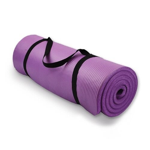 10mm Extra Thick NBR Yoga Mat Gym Pilates Fitness Exercise Balance Board Purple