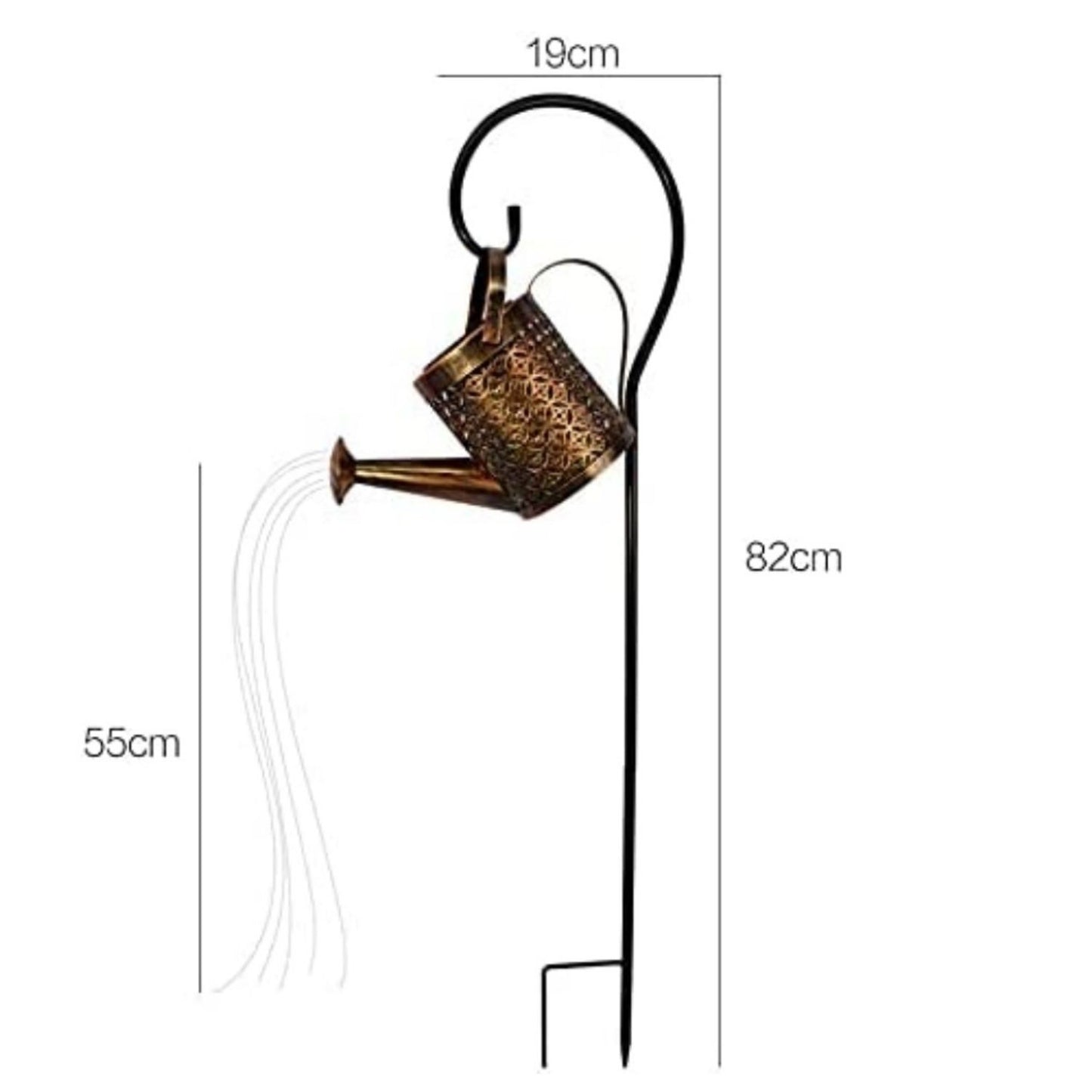 Noveden Solar Garden Lights with Watering Can Light (Brown)