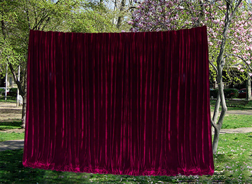 Large Thick Velvet Curtains 590x230cm with full liner 30 hooks Burgundy