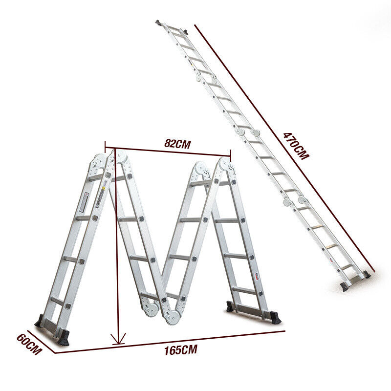 4.7m Bullet Multi-Purpose Ladder Aluminium Extension Folding