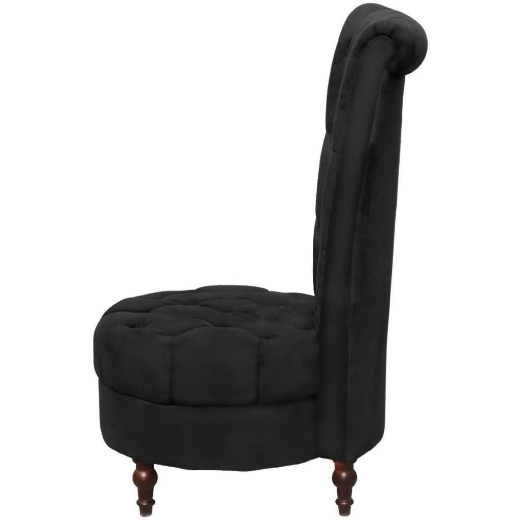 Fabric High Back Lounge Couch Seat Padded Chair Sofa - Single Seater - Black