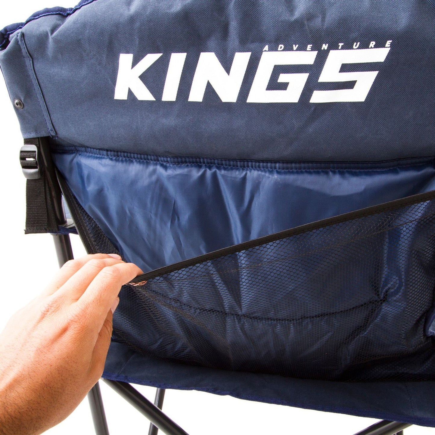 2x Adventure Kings Throne Outdoor Camping Chair 300kg Thick Padding + Carry Bag