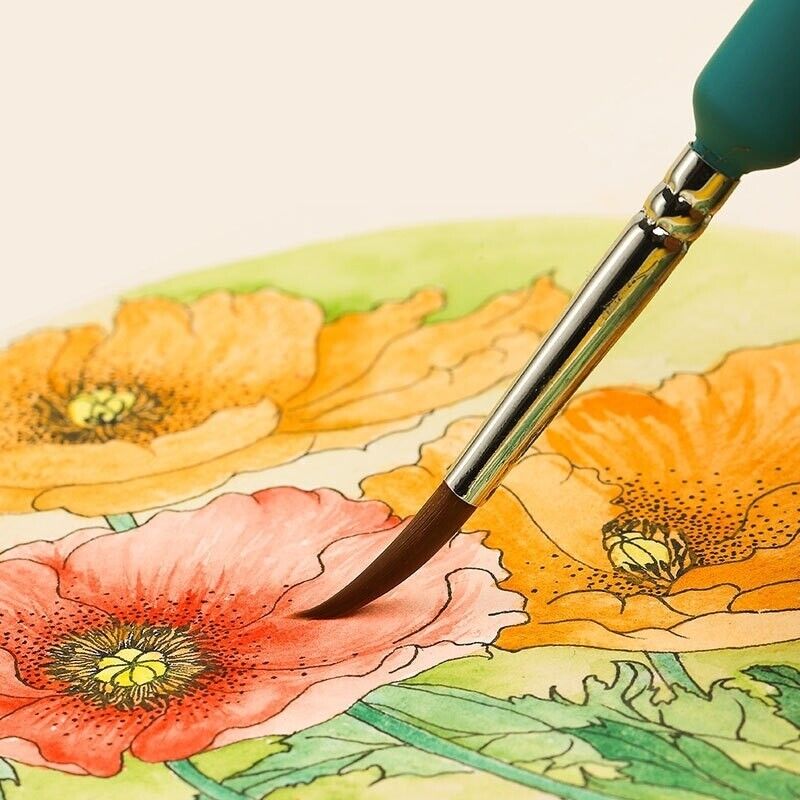 9 Pieces Fine Detail Paint Brush Watercolor Nail Scale Model Miniature Painting