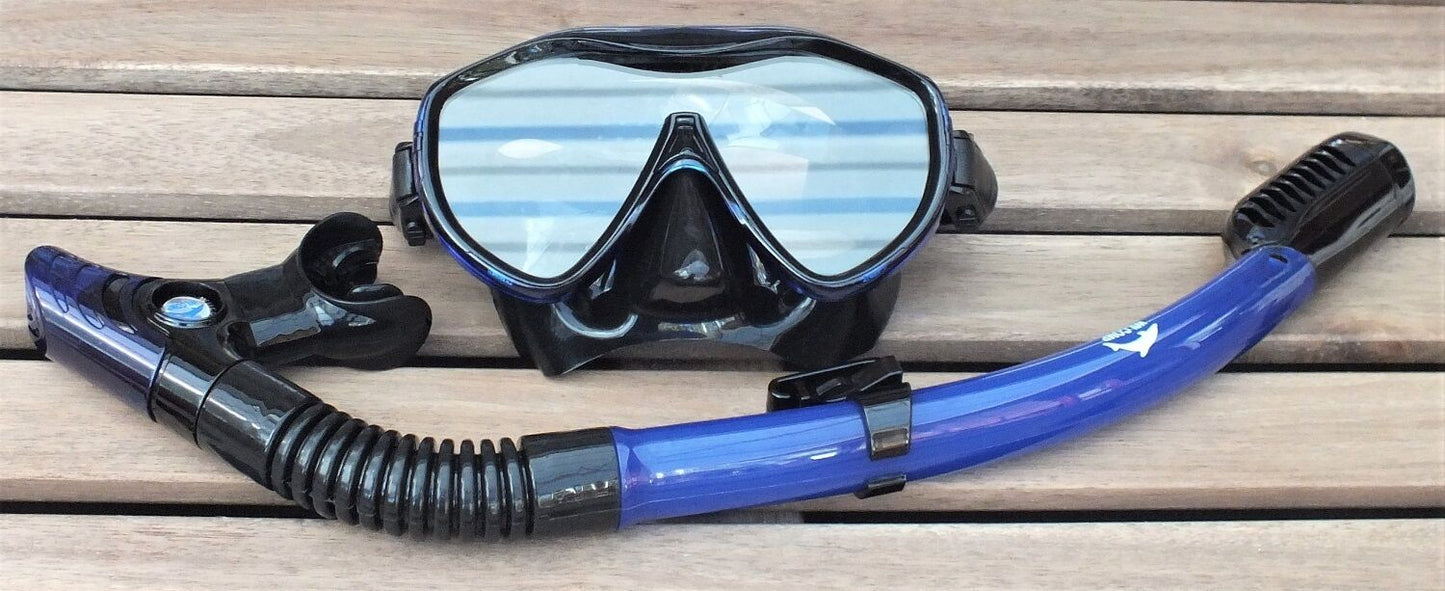 Snorkeling Diving Liquid Silicone Set WIL-DS-55B  Dry Snorkel and Mask Set