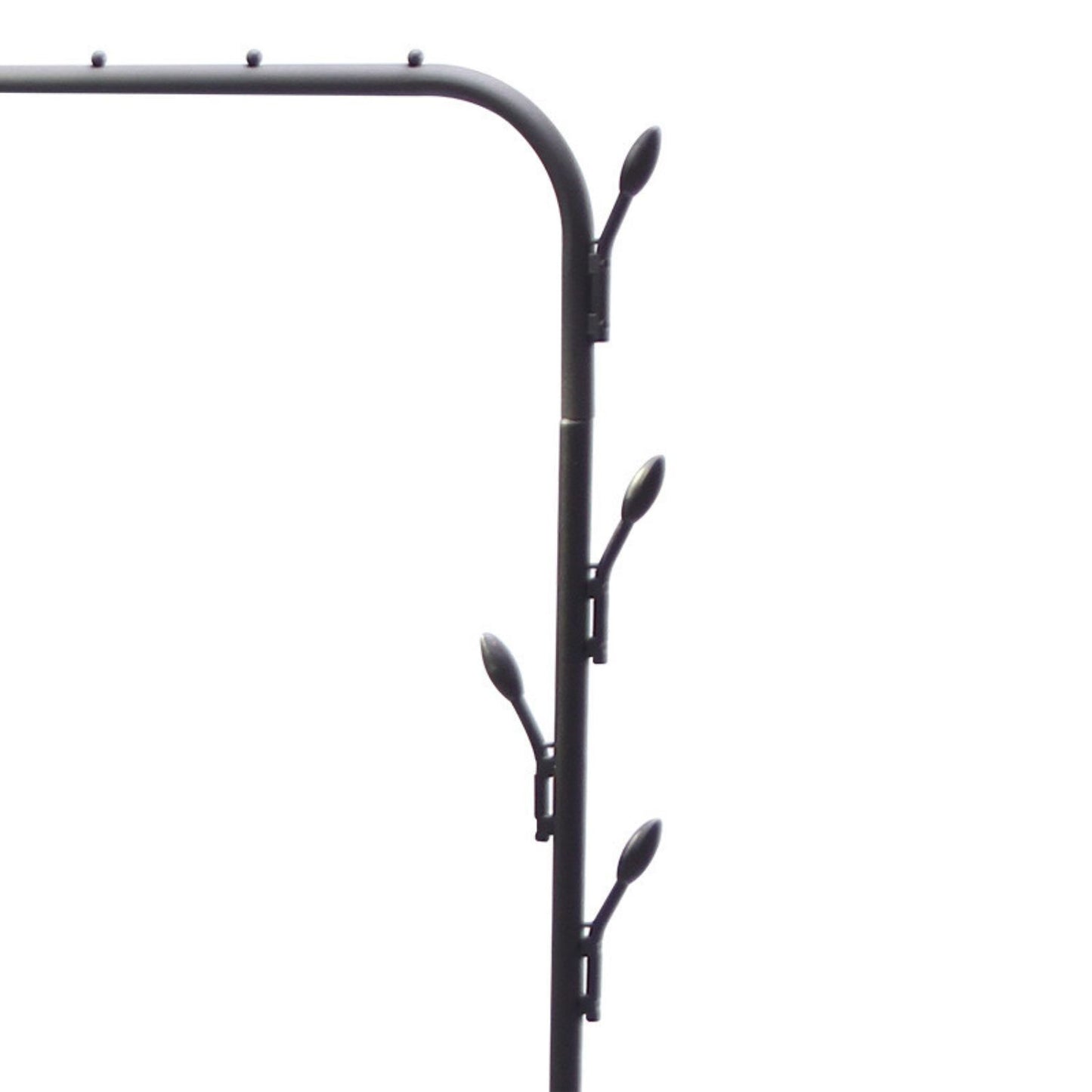 Clothing Rail Rack Garment Display with Bottom Storage Shelf Black