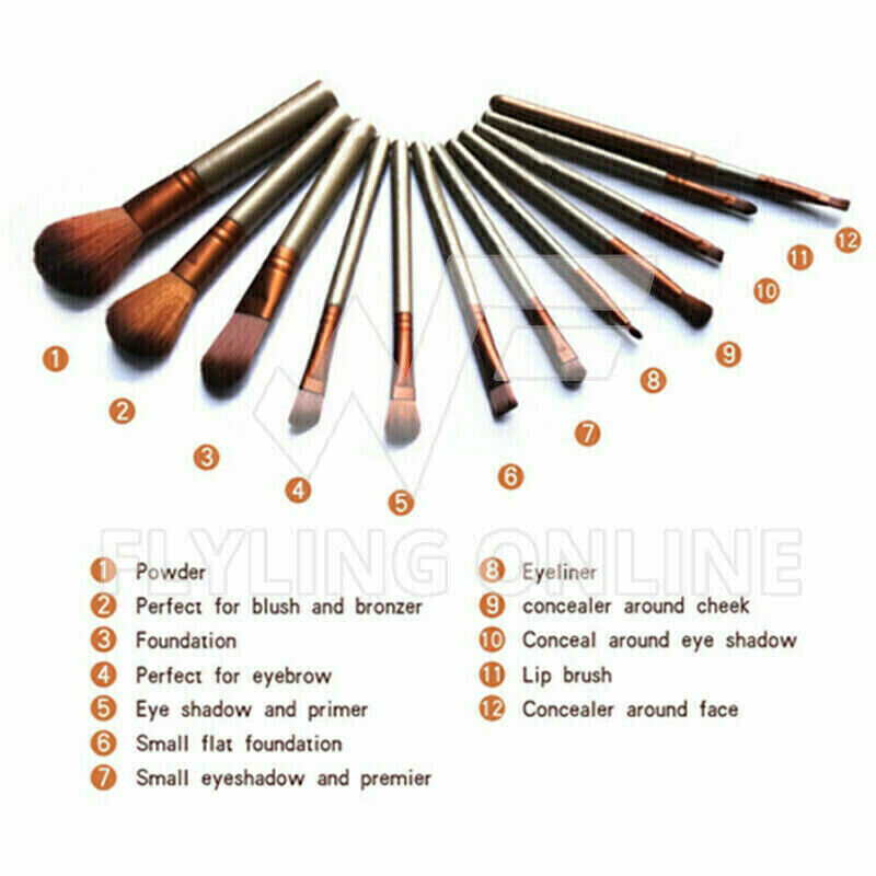 12pcs Makeup Cosmetic Brushes Set Powder Foundation Eyeshadow Lip Brush Tool