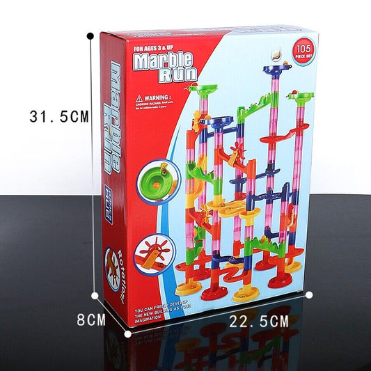 105Pcs Marble Run Race Construction Maze Ball Track DIY Building Block Kids Toy