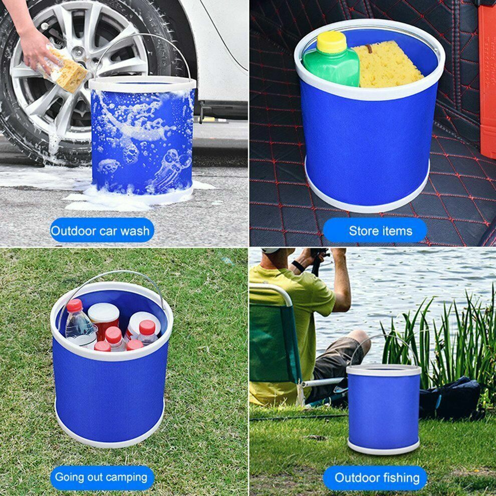 11L Foldable Bucket Folding Retractable Collapsible Silicone Bucket Car Fishing